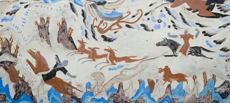 莫高窟第249窟 狩猎图 西魏.jpeg 莫高窟第249窟 狩猎图 西魏.jpeg