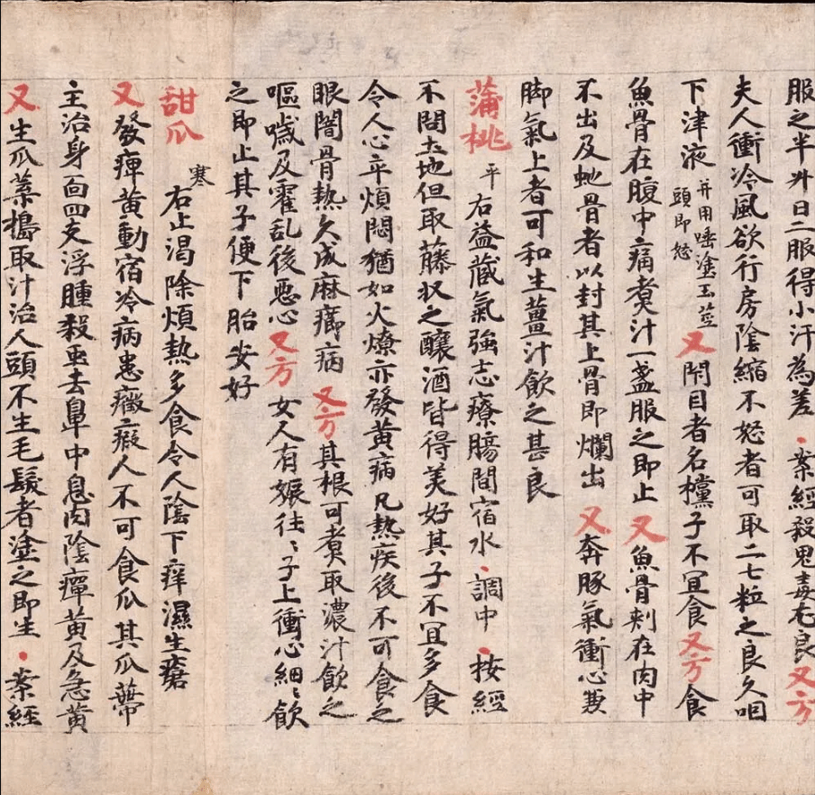 敦煌文献《食疗本草》局部.png 敦煌文献《食疗本草》局部.png